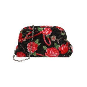 Tigerstars Bling Studded Floral Pattern Evening Clutch Bag